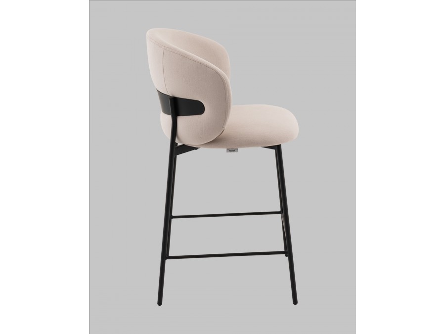 Стул полубарный Блейз велюр молочный
