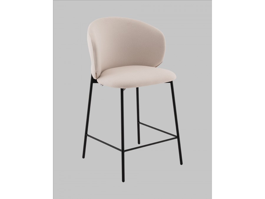 Стул полубарный Блейз велюр молочный