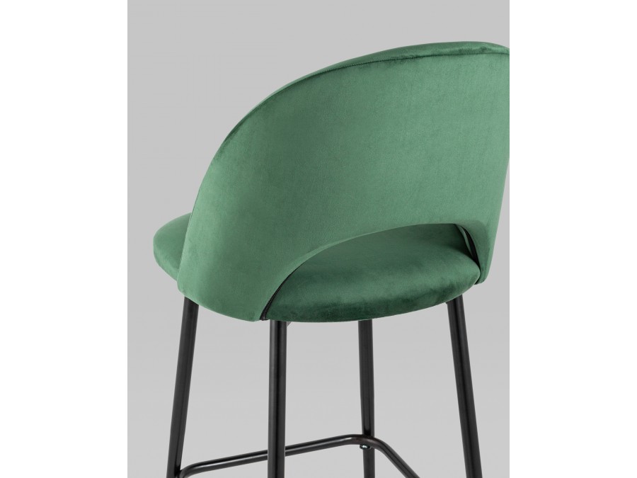 Стул полубарный Меган SN велюр зеленый
