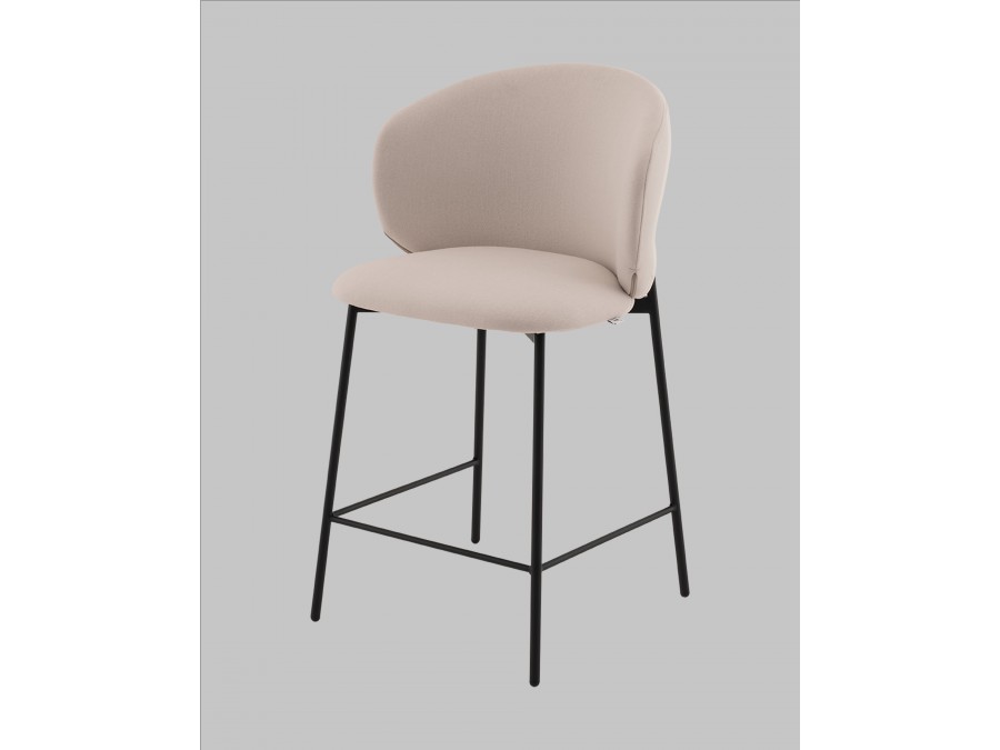 Стул полубарный Блейз велюр молочный