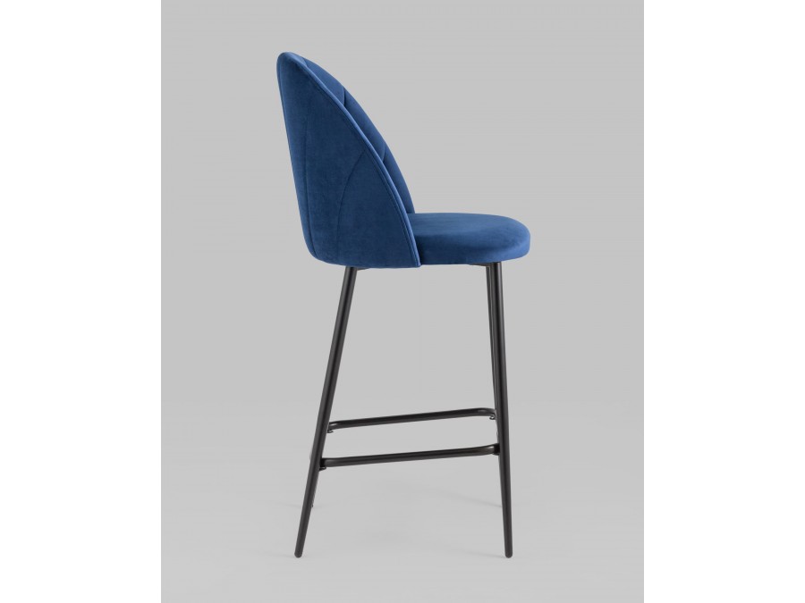 Стул полубарный Логан SN велюр синий