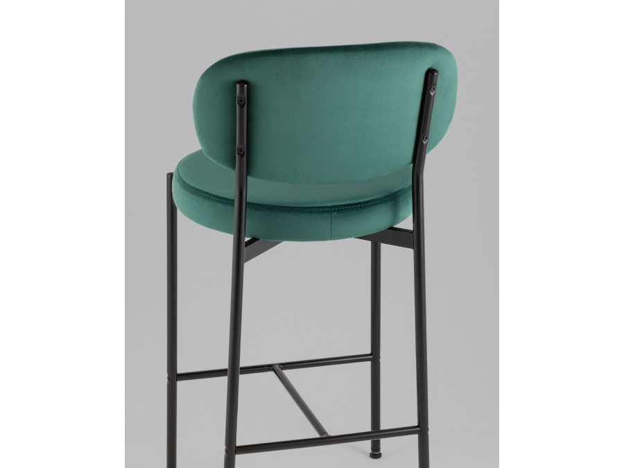 Стул полубарный Бриф VD велюр зеленый