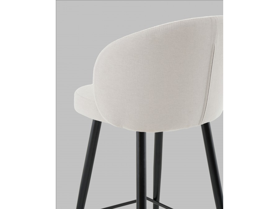 Стул полубарный Ханнингем велюр жемчужный