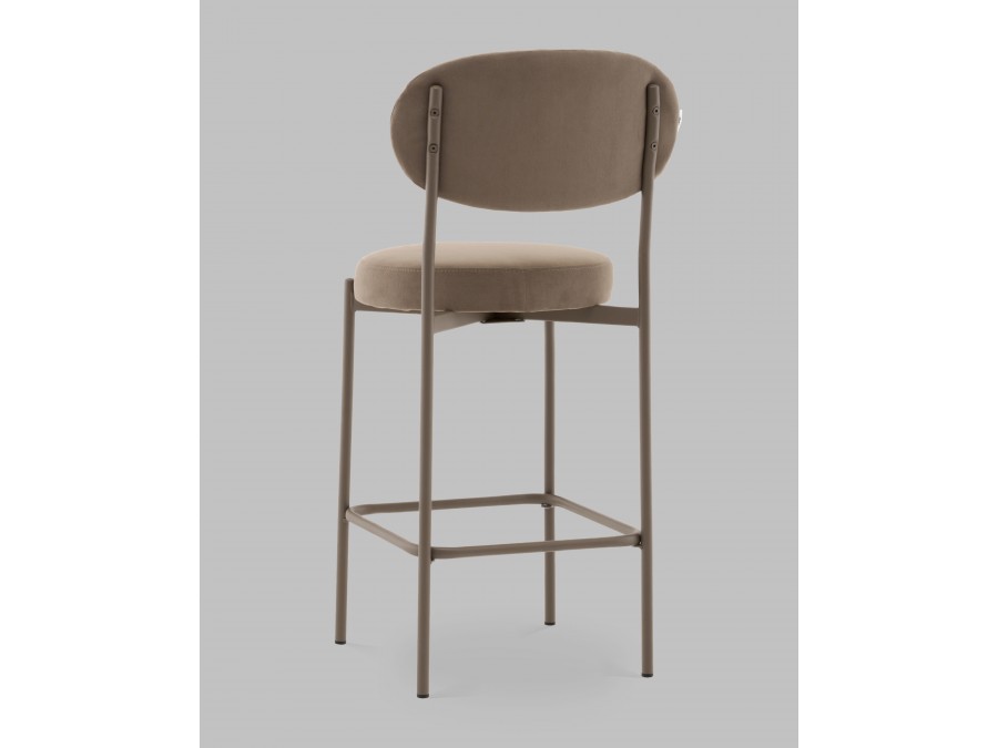 Стул Полубарный Бриф DD велюр капучино каркас капучино муар