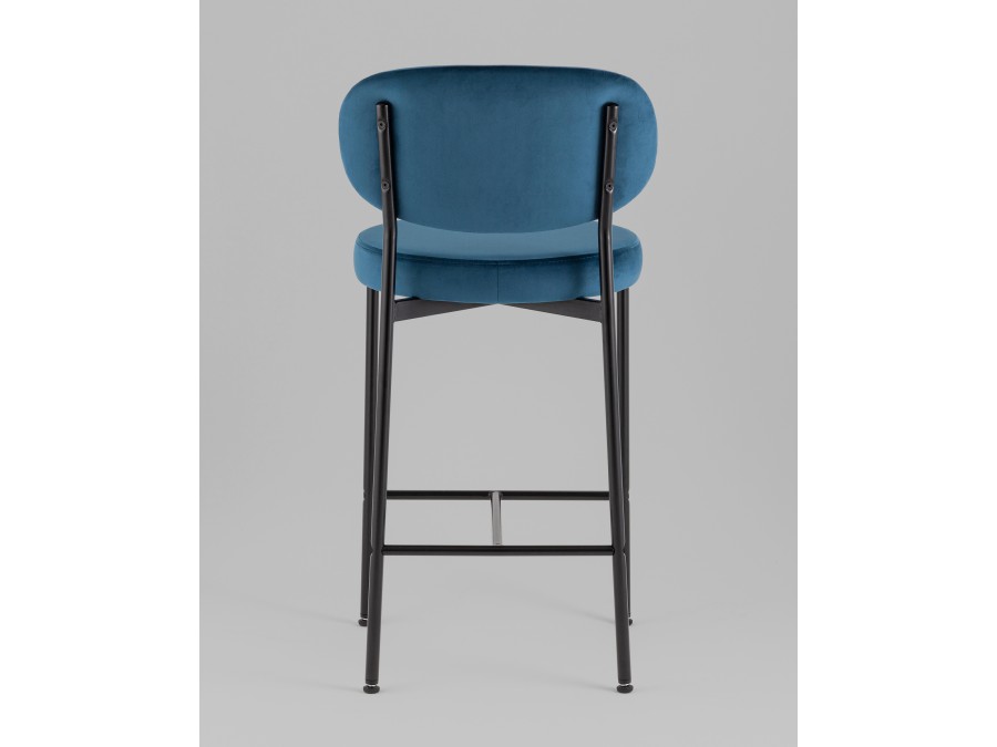 Стул полубарный Бриф VD велюр синий