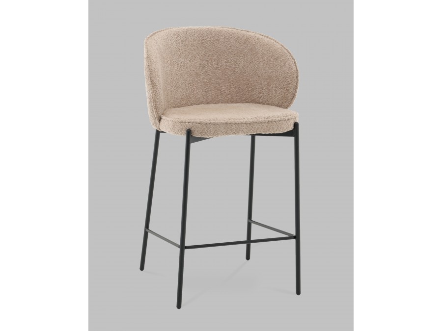 Стул полубарный Тисдейл букле бежевый