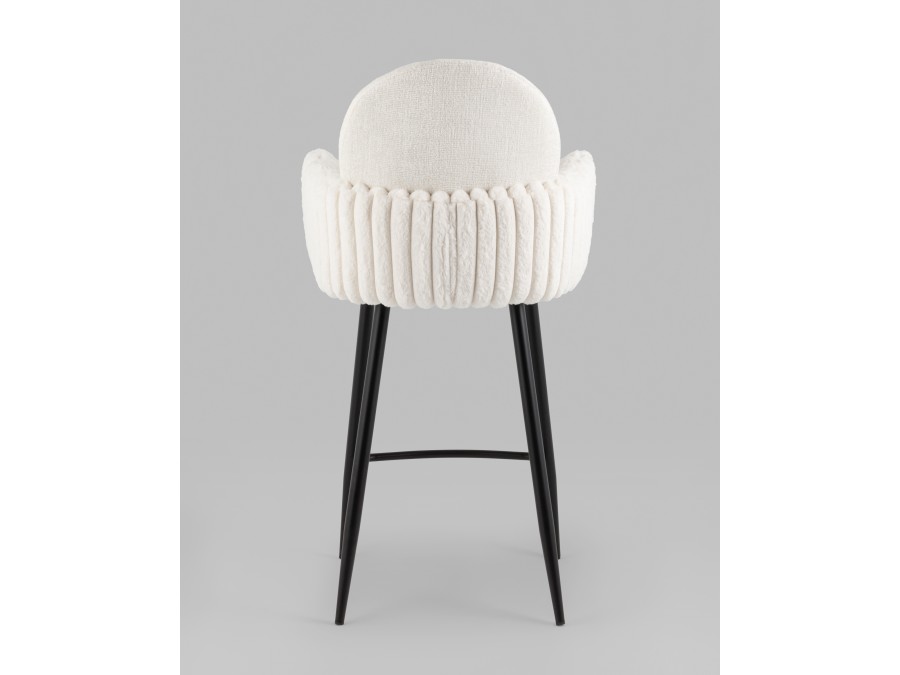 Стул полубарный Wave Stripes букле белый