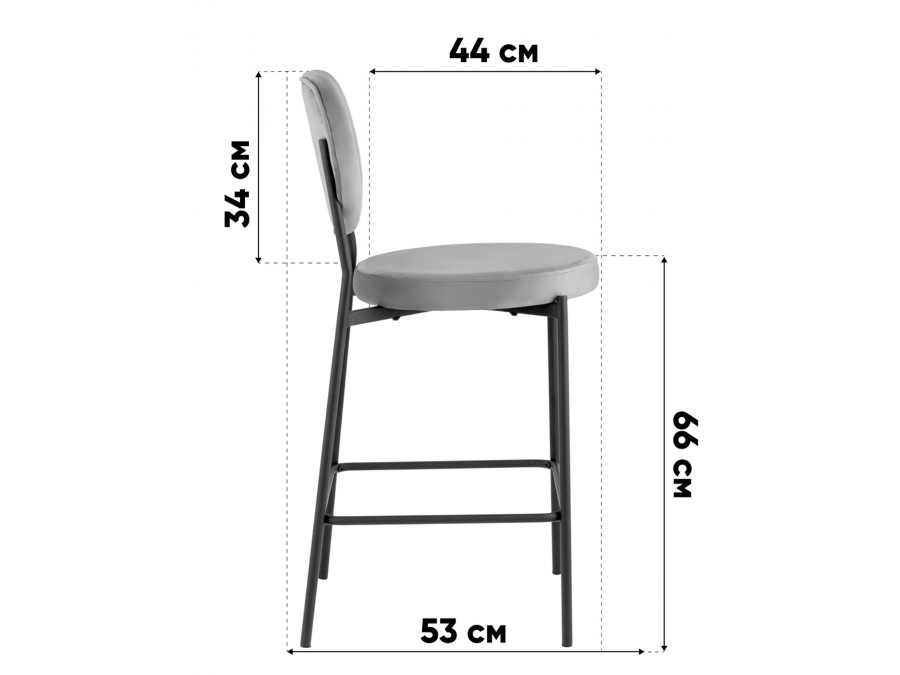 Стул полубарный Барбара NEW велюр терракотовый 2 шт.