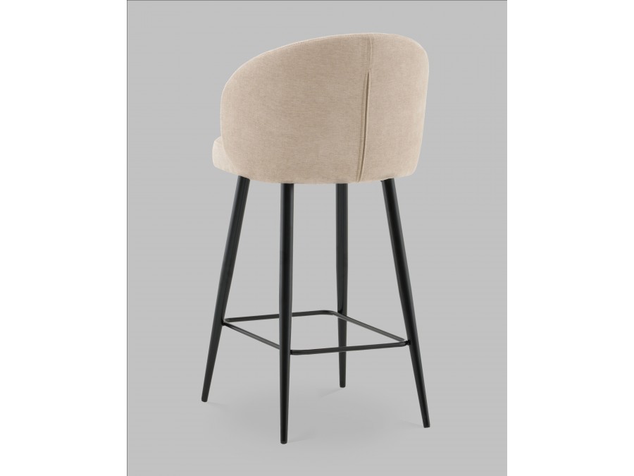 Стул полубарный Ханнингем велюр бежевый