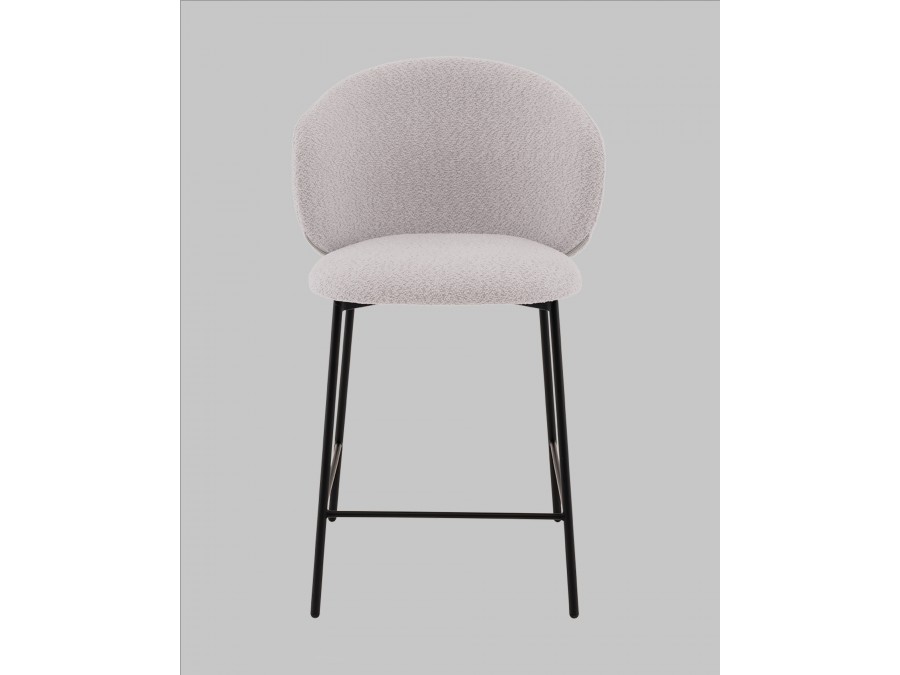 Стул полубарный Блейз букле светло-серый