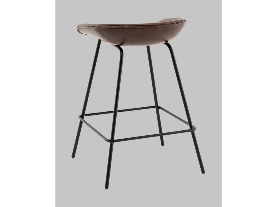 Стул полубарный Фуриоса экокожа коричневый