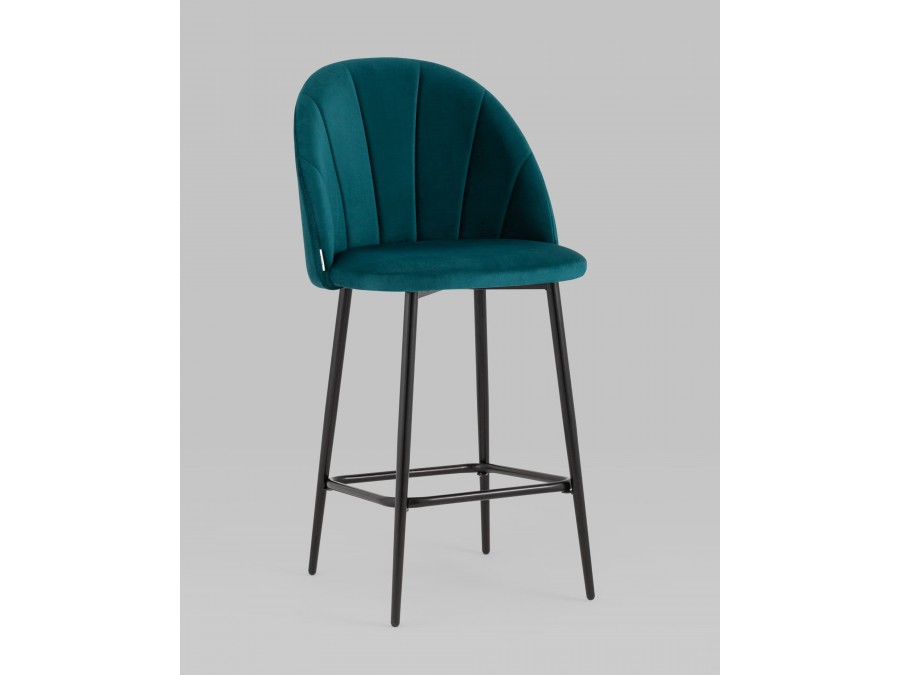Стул полубарный Логан SN велюр изумрудный