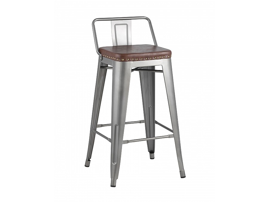 Стул полубарный TOLIX SOFT серебристый