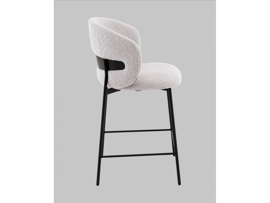 Стул полубарный Блейз букле светло-серый