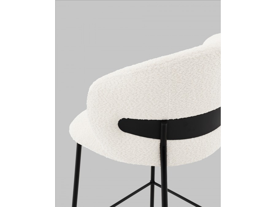 Стул полубарный Блейз букле белый