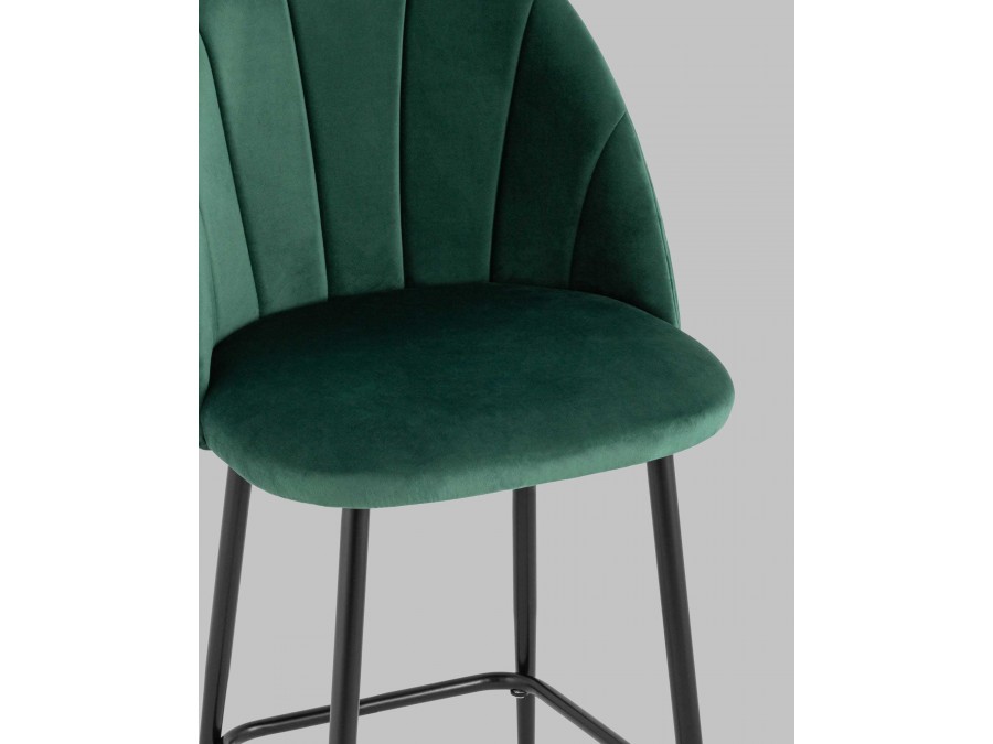 Стул полубарный Логан SN велюр зелёный