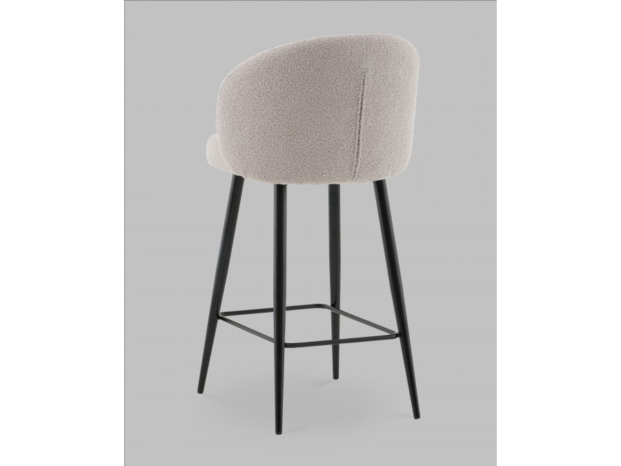 Стул полубарный Ханнингем букле светло-серый