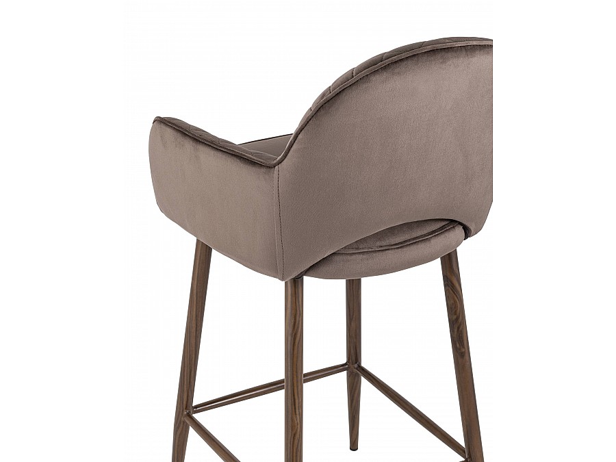 Стул полубарный Венера диамант велюр коричневый