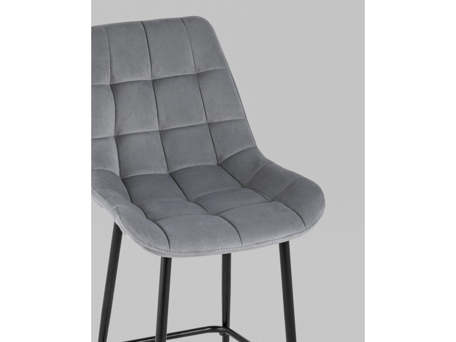 Стул полубарный Флекс велюр велютто серый 2 шт.