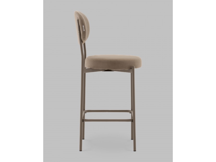 Стул Полубарный Бриф DD велюр капучино каркас капучино муар