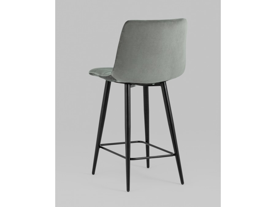 Стул полубарный Джанго велюр серый 2 шт.