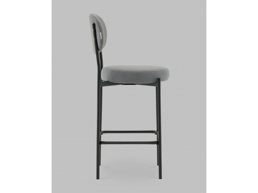 Стул Полубарный Бриф DD велюр серый