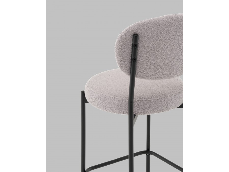 Стул полубарный Бриф DD букле светло-серый