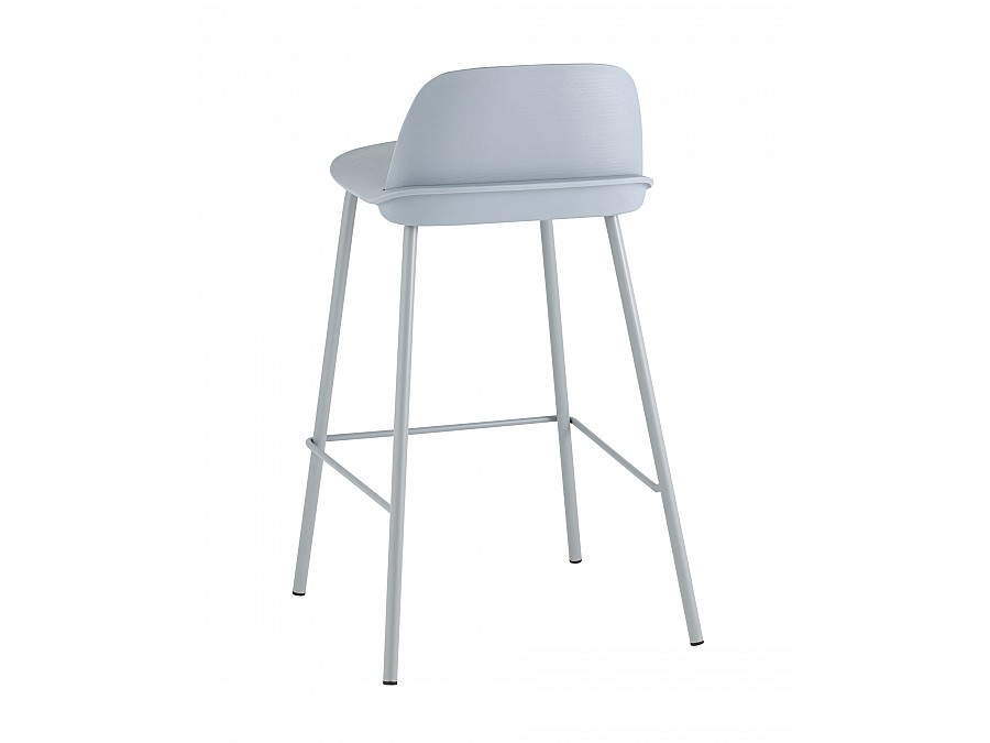 Стул полубарный Mist серо-голубой