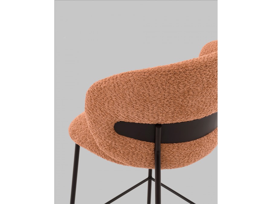 Стул полубарный Блейз букле терракотовый