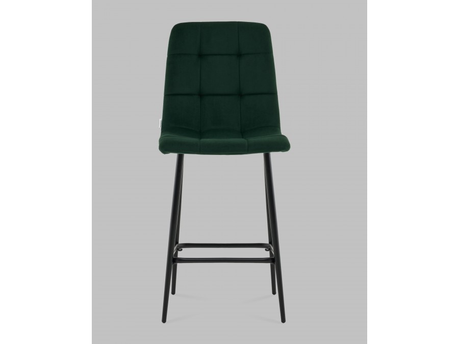 Стул полубарный Одди велюр темно-зеленый