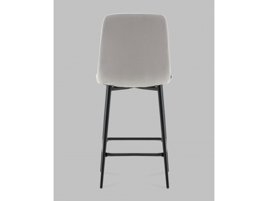 Стул полубарный Одди велюр светло-серый