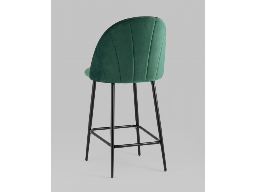 Стул полубарный Логан SN велюр зелёный