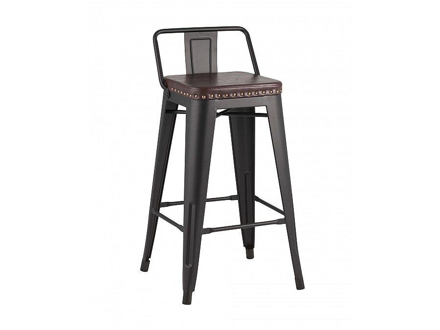 Стул полубарный TOLIX SOFT черный матовый