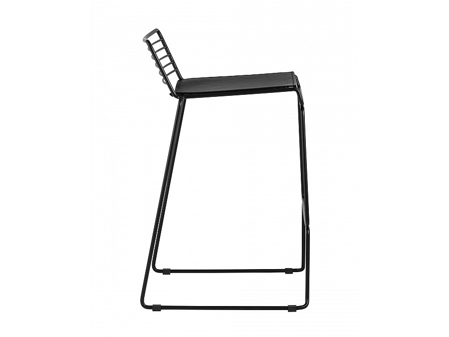 Стул полубарный Danny черный с черной подушкой