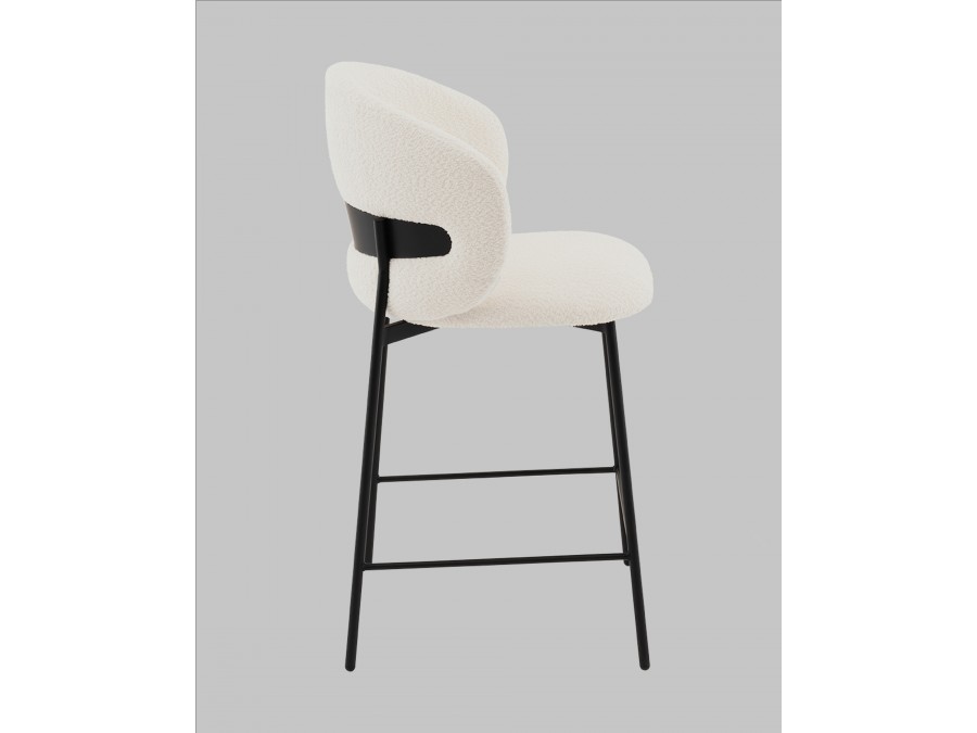 Стул полубарный Блейз букле белый