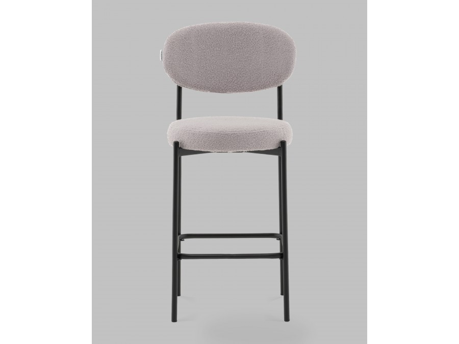 Стул полубарный Бриф DD букле светло-серый