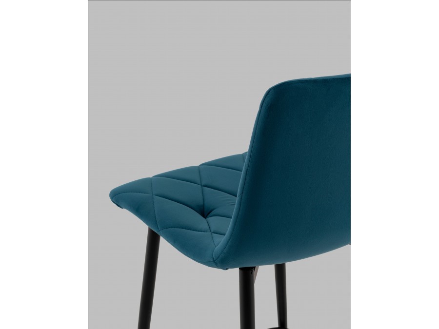 Стул полубарный Одди Diamond велюр синий