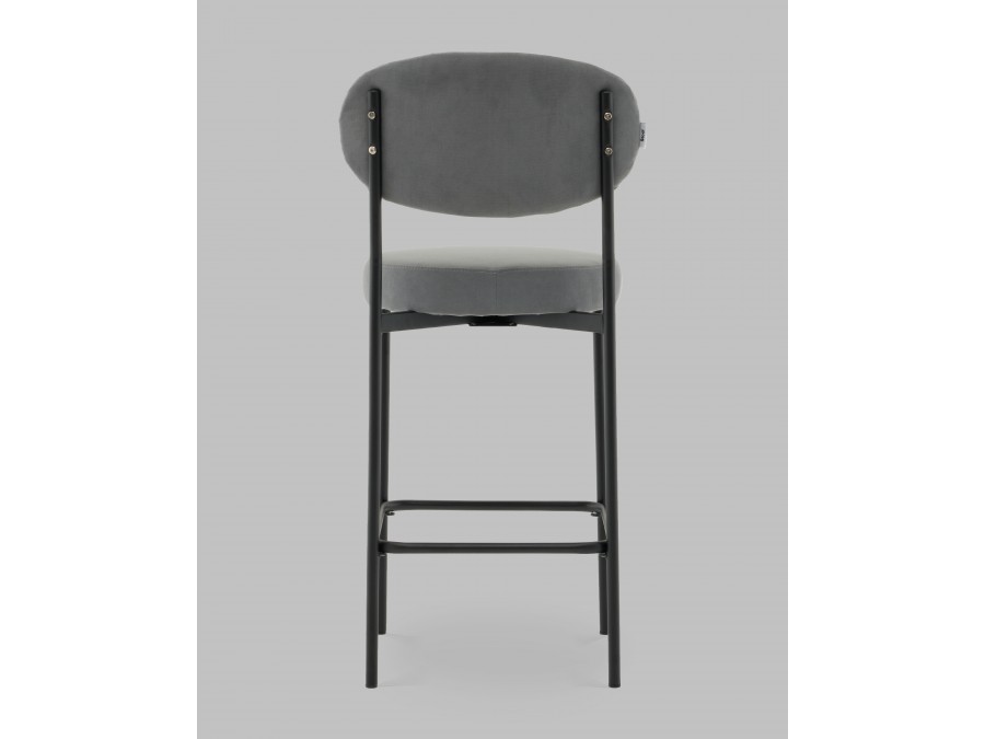 Стул Полубарный Бриф DD велюр серый