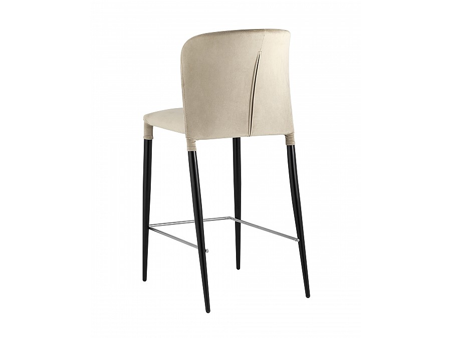Стул полубарный Лори велюр бежевый