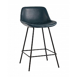 Стул полубарный Деймон экокожа тёмно-синий