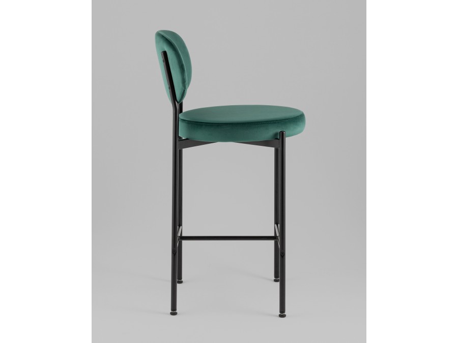 Стул полубарный Бриф VD велюр зеленый