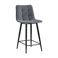 Стул полубарный Джанго велюр тёмно-серый высота сиденья 60 см