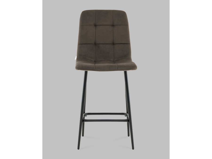Стул полубарный Одди велюр темно-серый