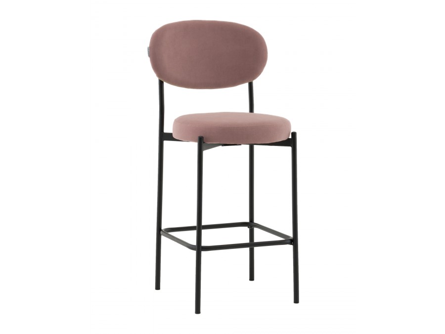 Стул Полубарный Бриф DD велюр пыльно-розовый