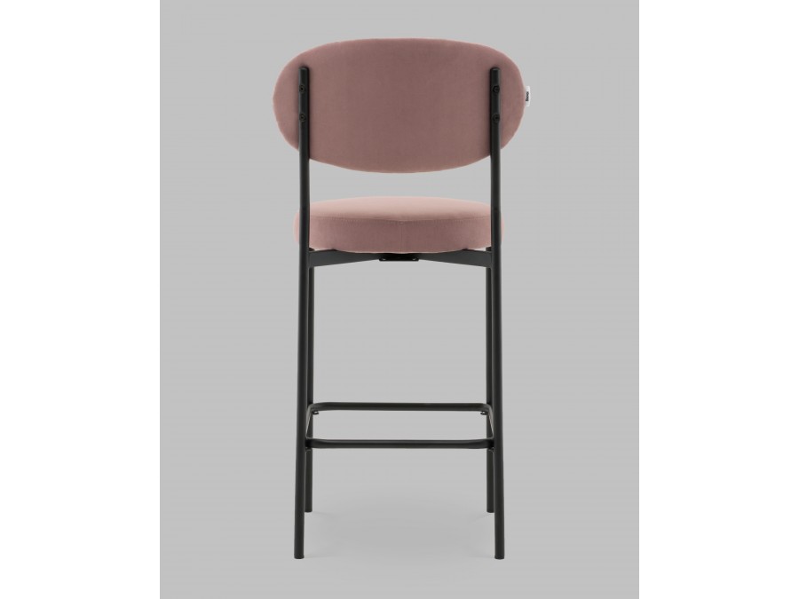 Стул Полубарный Бриф DD велюр пыльно-розовый
