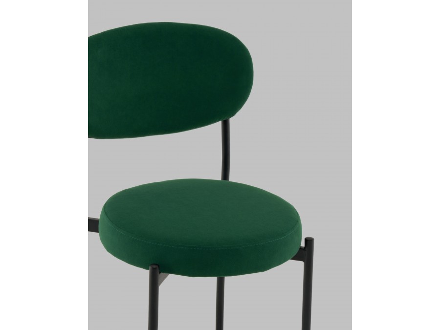 Стул Полубарный Бриф DD велюр зелёный
