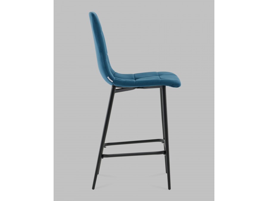 Стул полубарный Одди велюр синий