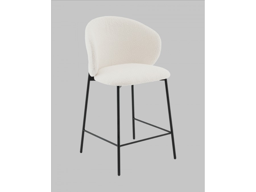 Стул полубарный Блейз букле белый