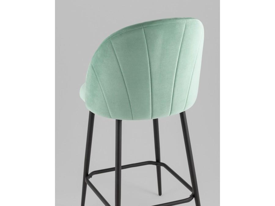 Стул полубарный Логан SN велюр фисташковый