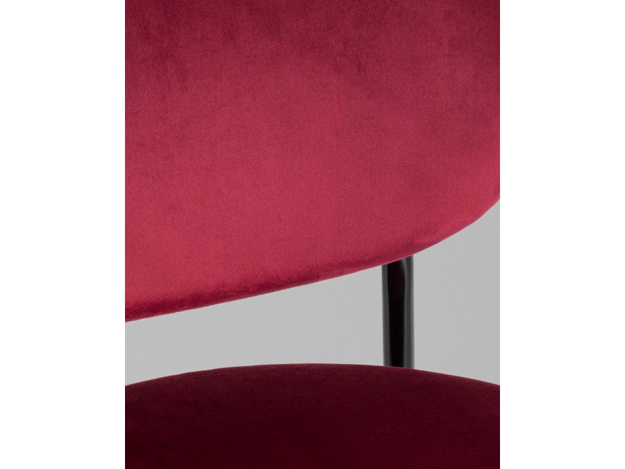 Стул полубарный Бриф VD велюр винный